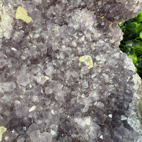 Large 7" Amethyst Crystal Geode Portal with Multiple Calcites