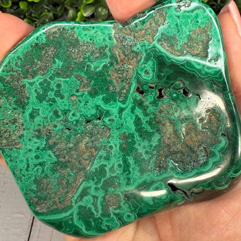 3.5" x 3" Malachite Slab—Polished & Natural