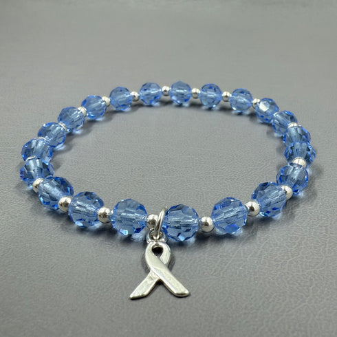 Prostate Cancer Awareness Bracelet - Crystal