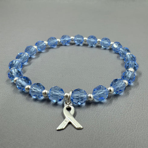 Prostate Cancer Awareness Bracelet - Crystal