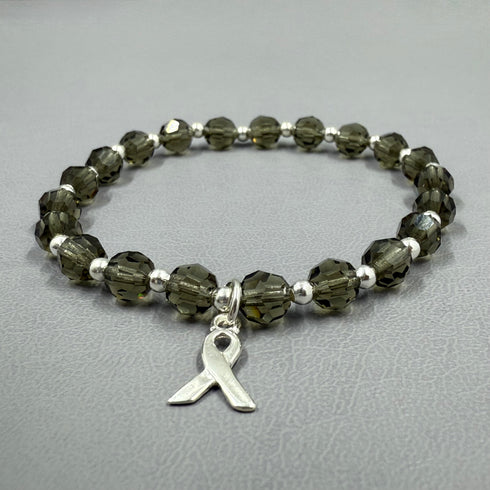 Brain Cancer Awareness Crystal Bracelet