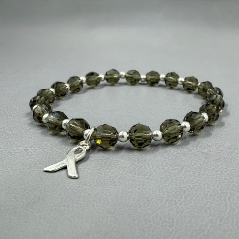 Brain Cancer Awareness Crystal Bracelet