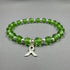 Lymphoma Cancer Awareness Bracelet - Lime Crystal