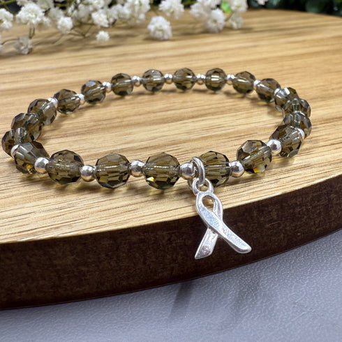 Brain Cancer Awareness Crystal Bracelet
