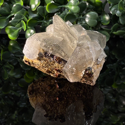 Clear Calcite: Included with Speckles of Pyrite - Hunan, China