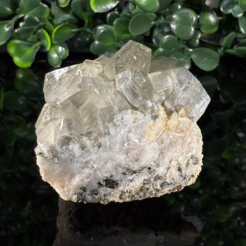 Clear Calcite: Included with Speckles of Pyrite - Hunan, China