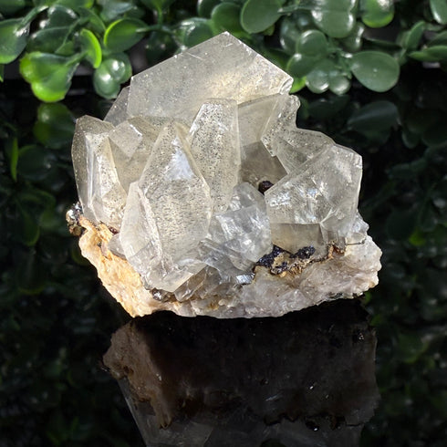 Clear Calcite: Included with Speckles of Pyrite - Hunan, China