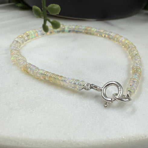 Colorful Ethiopian Opal Beaded Bracelet