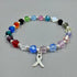 Cancer Awareness Bracelet - Sterling Silver & Crystal