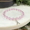 Breast Cancer Awareness Bracelet | Light Rose Crystal Sterling Silver Awareness Bracelets