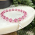 Breast Cancer Awareness Bracelet | Rose Crystal Beaded Sterling Silver Awareness Bracelets