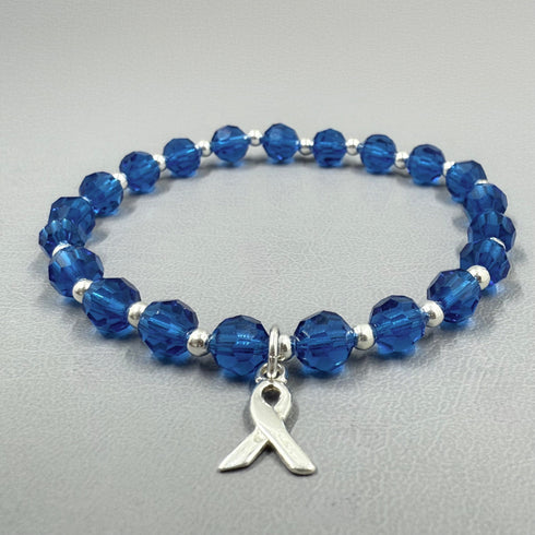 Dark Blue Colon Cancer Bracelet—Wear Your Support for Colon Cancer Awareness Bracelets