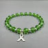 Lymphoma Cancer Awareness Bracelet - Lime Crystal Awareness Bracelets