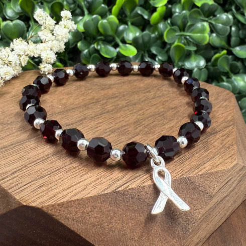 Multiple Myeloma Cancer Awareness Bracelet - Crystal Awareness Bracelets