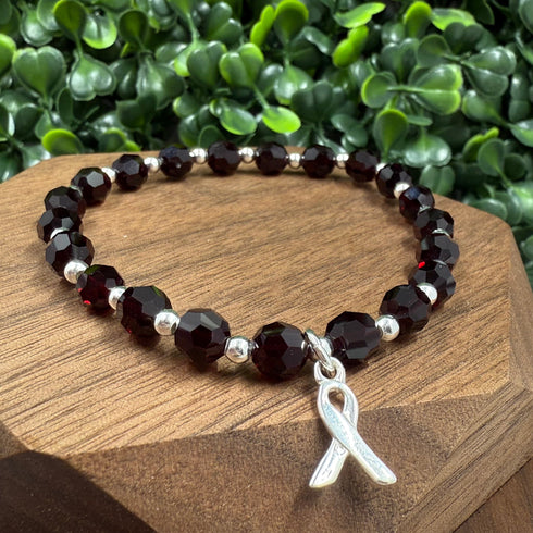 Multiple Myeloma Cancer Awareness Bracelet - Crystal Awareness Bracelets