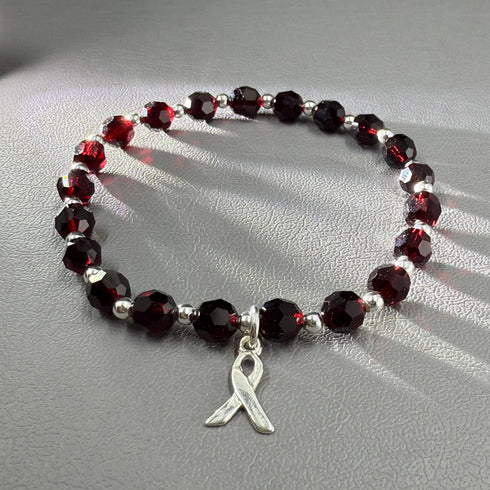 Multiple Myeloma Cancer Awareness Bracelet - Crystal Awareness Bracelets