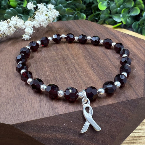 Multiple Myeloma Cancer Awareness Bracelet - Crystal Awareness Bracelets