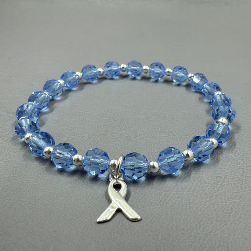 Prostate Cancer Awareness Bracelet - Crystal Awareness Bracelets