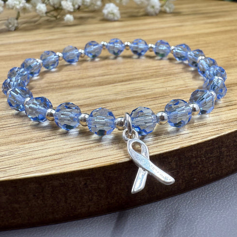 Prostate Cancer Awareness Bracelet - Crystal Awareness Bracelets