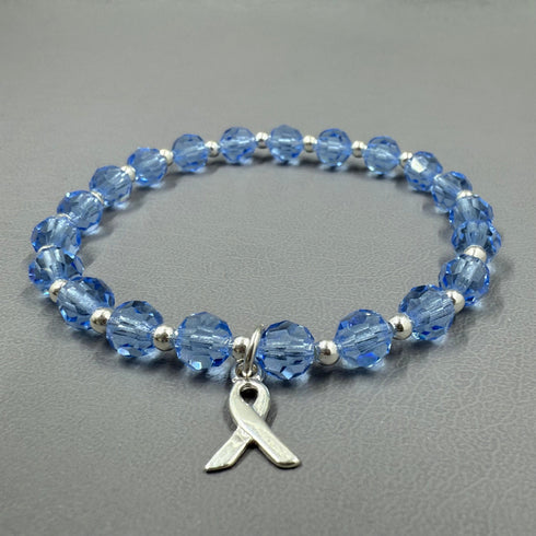 Prostate Cancer Awareness Bracelet - Crystal Awareness Bracelets