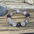 Chunky Quartz & Amethyst Stretch Bracelet Bracelets