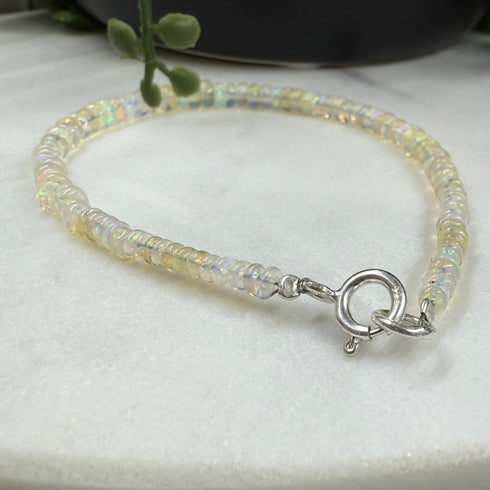 Colorful Ethiopian Opal Beaded Bracelet Bracelets