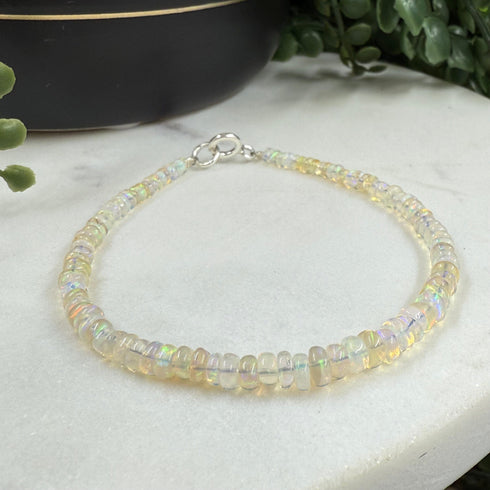 Colorful Ethiopian Opal Beaded Bracelet Bracelets
