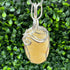 One-of-a-Kind Cape May Stone Pendant - Tan Translucent Quartz Wire Wrapped in Sterling Silver, 1.75-Inch Cape May Jewelry