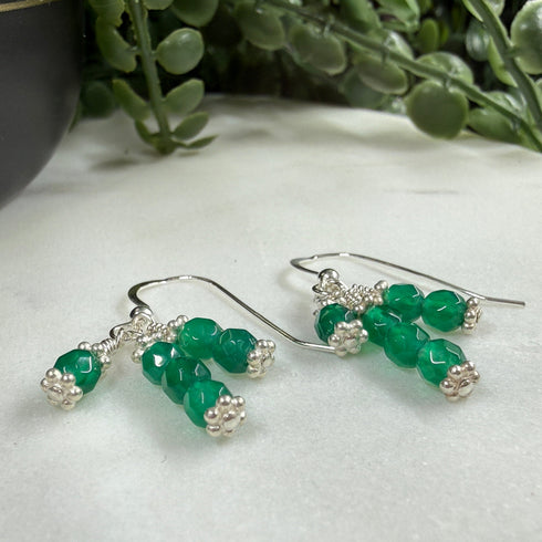 Confessions: Green Onyx Dangle Earrings