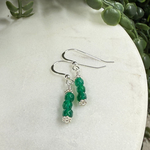 Confessions: Green Onyx Dangle Earrings