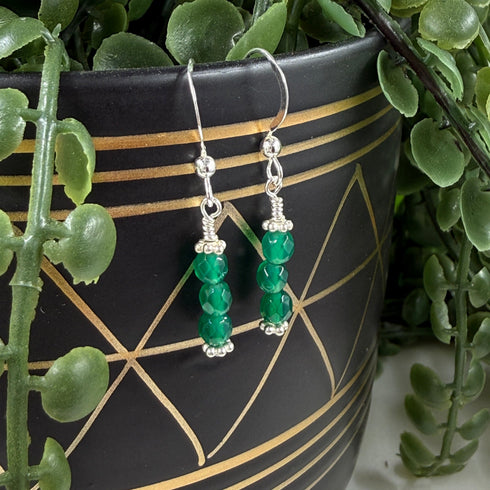 Confessions: Green Onyx Dangle Earrings