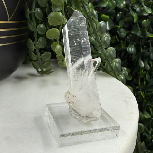 Clear Quartz Point with Side Crystal | Meigu, Sichuan China 2" Crystals and Minerals
