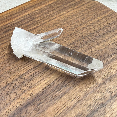 Clear Quartz Point with Side Crystal | Meigu, Sichuan China 2" Crystals and Minerals