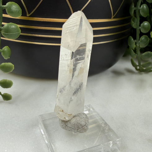 Clear Quartz Point with Side Crystal | Meigu, Sichuan China 2" Crystals and Minerals