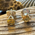 4mm Light Citrine Sterling Silver Stud Earrings - Bright Four-Prong Sparklers Earrings