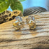 4mm Light Citrine Sterling Silver Stud Earrings - Bright Four-Prong Sparklers Earrings