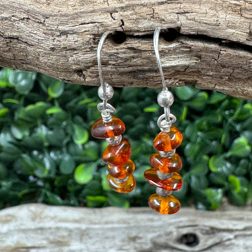 Amber Dangle Earrings Earrings