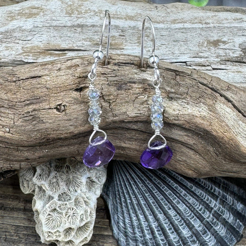Amethyst Briolette Earrings Earrings