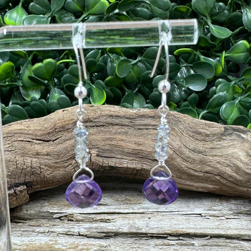 Amethyst Briolette Earrings Earrings