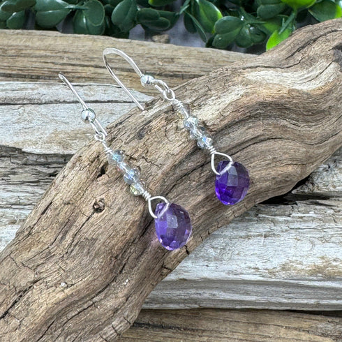 Amethyst Briolette Earrings Earrings