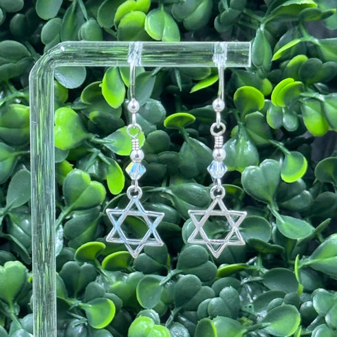 Celestial Spark - Star of David Earrings Earrings