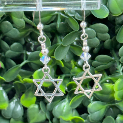 Celestial Spark - Star of David Earrings Earrings