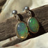 Ethiopian Welo Opal Stud Earrings in Sterling Silver – 8x10mm Oval with Play of Color Earrings