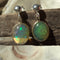 Ethiopian Welo Opal Stud Earrings in Sterling Silver – 8x10mm Oval with Play of Color Earrings
