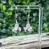 Olive and Pink Flower Lampwork Glass Earrings Earrings