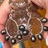 Peacock Pearl Wire Wrapped Hoop Earrings Earrings