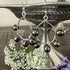 Peacock Pearl Wire Wrapped Hoop Earrings Earrings