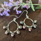 Peacock Pearl Wire Wrapped Hoop Earrings Earrings