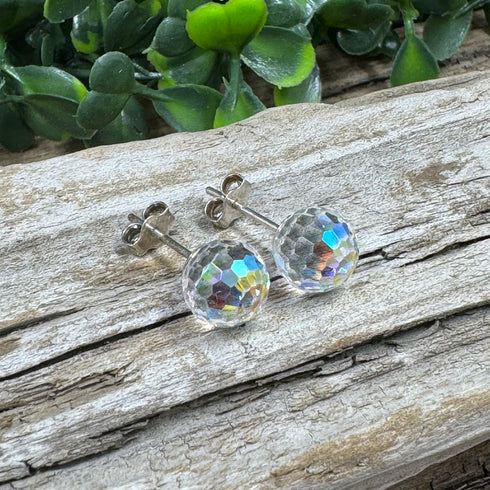 Small Crystal Disco Ball Earrings Earrings