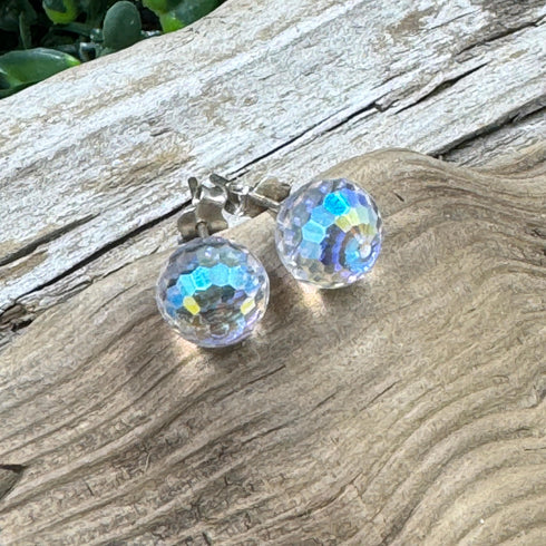 Small Crystal Disco Ball Earrings Earrings